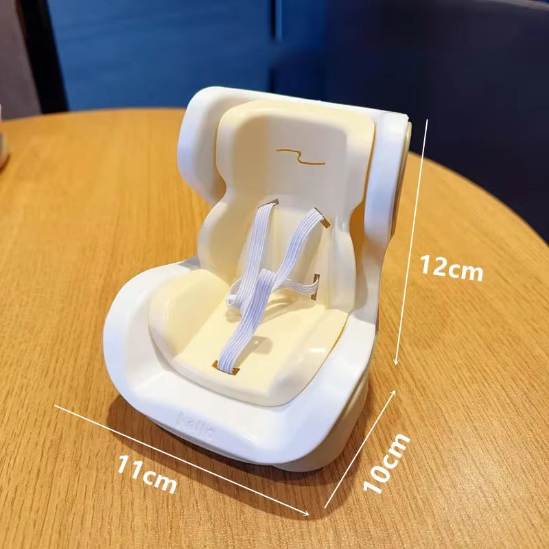 New for Labubu Car Doll Safety Seat Cartoon Chair Model Kawaii Doll Seat Outlet Decor Car Interior Styling Labubu Accessories