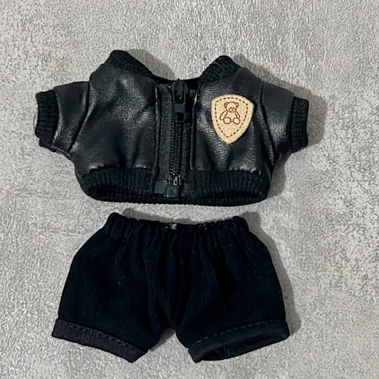 Labubu Baby Clothes Are Cool and Trendyy Earphones Leather Jacket Top Suit First, Second and Third Generation Labubu Clothes Enamel Doll Wear