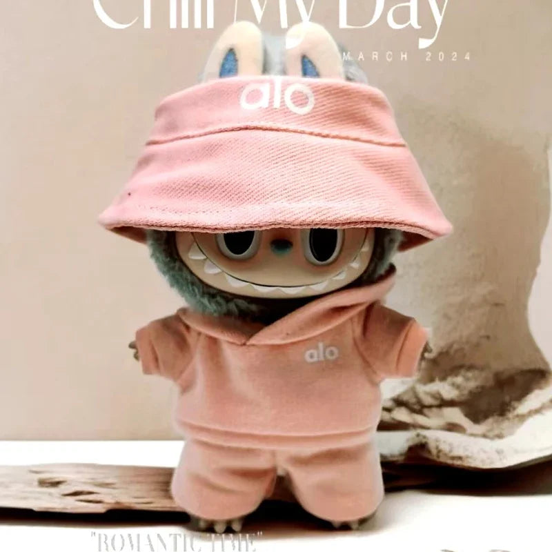 Hot Corduroy for Labubu Doll LA Clothing Set Hat 17Cm Clothes Shoes Doll DIY Accessories Training Sitting Party Games Toys Gifts