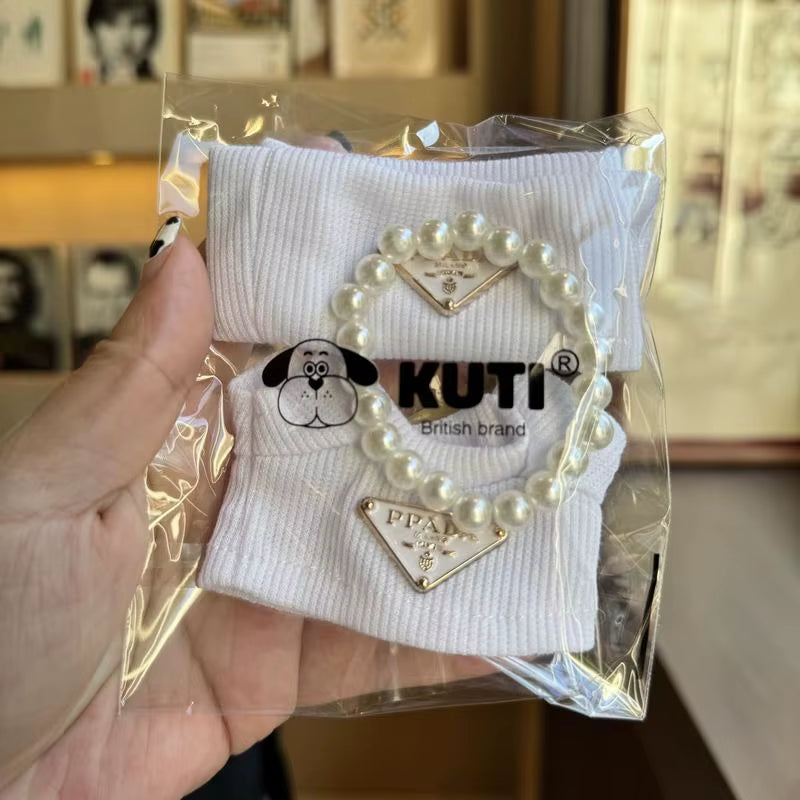 Only Suitable for Labubu Doll Clothes with Hats Pearl Necklaces Knitted Sets Labubu Doll Clothes Doll Accessories Doll Gifts
