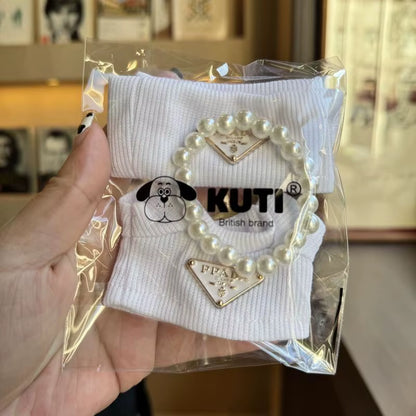Only Suitable for Labubu Doll Clothes with Hats Pearl Necklaces Knitted Sets Labubu Doll Clothes Doll Accessories Doll Gifts