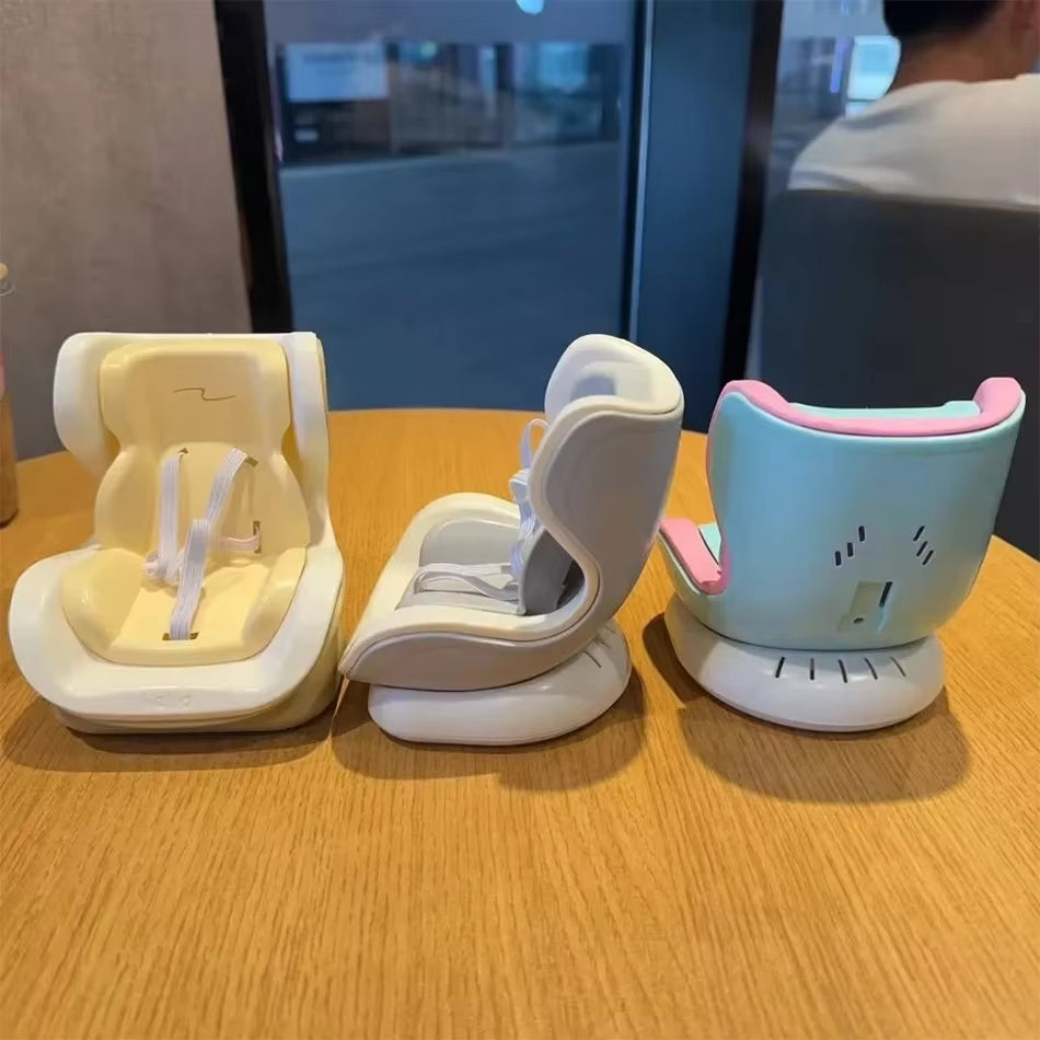 New for Labubu Car Doll Safety Seat Cartoon Chair Model Kawaii Doll Seat Outlet Decor Car Interior Styling Labubu Accessories