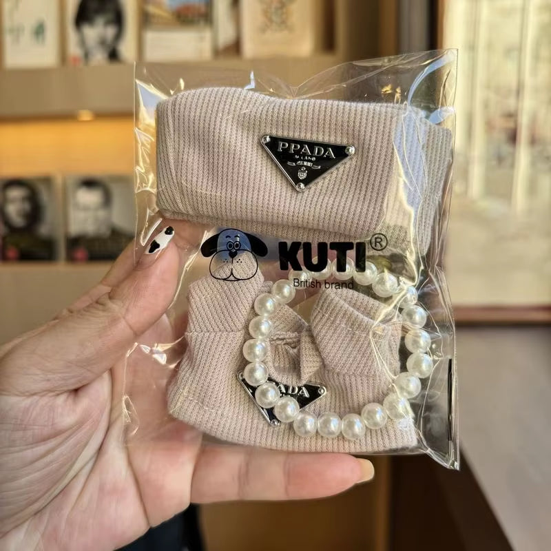 Only Suitable for Labubu Doll Clothes with Hats Pearl Necklaces Knitted Sets Labubu Doll Clothes Doll Accessories Doll Gifts