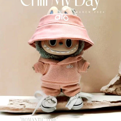 Hot Corduroy for Labubu Doll LA Clothing Set Hat 17Cm Clothes Shoes Doll DIY Accessories Training Sitting Party Games Toys Gifts
