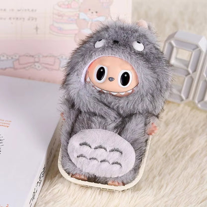 15 17Cm for Labubu Doll Dinosaur Wing Shark Cosplay Outfit Clothestotoro Plush Hood Ropa Clothing Cosplay Dollhouse Accessories