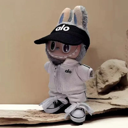 Hot Corduroy for Labubu Doll LA Clothing Set Hat 17Cm Clothes Shoes Doll DIY Accessories Training Sitting Party Games Toys Gifts