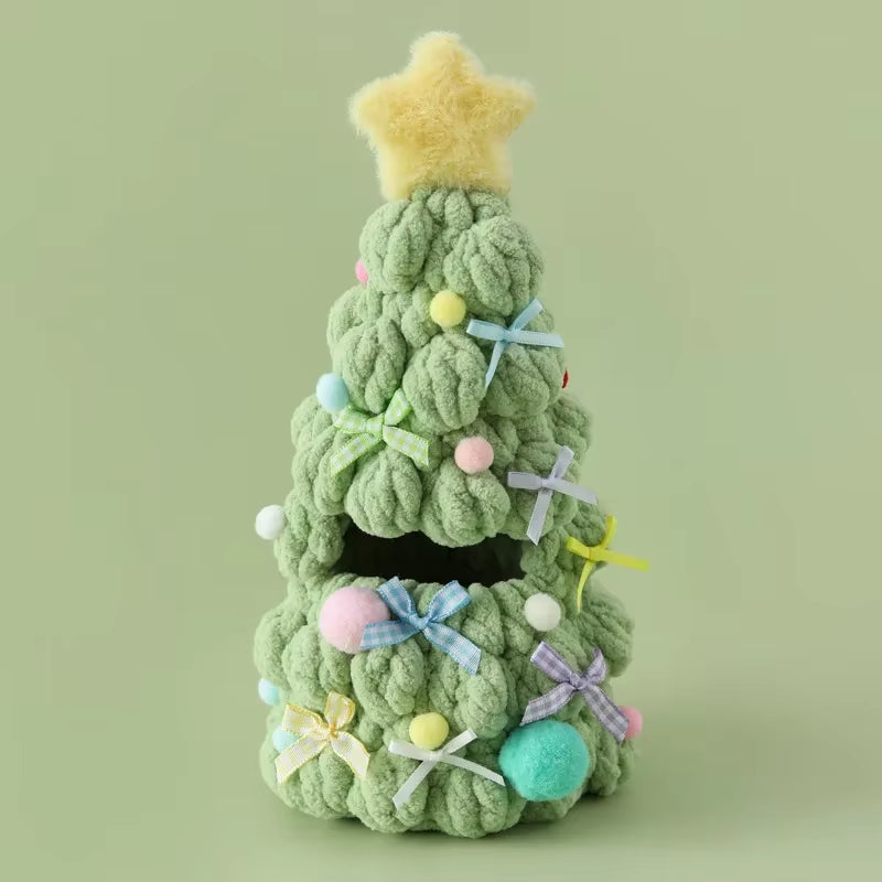 Handmade Crochet Christmas Tree Clothing for 1.0/3.0 Labubu Outfit Doll DIY Accessories Christmas Halloween Kids Gift