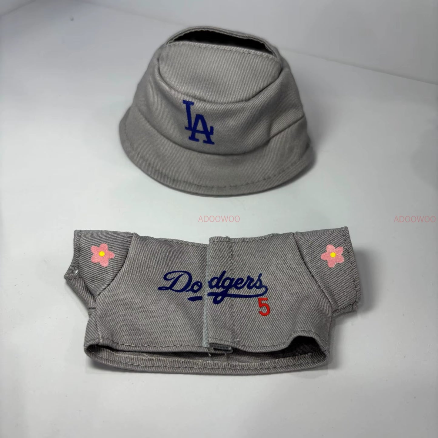 New Sakura Set for 17Cm Labubu Doll Clothing Toy Hat Shoes Pants Set Trendy LA Baseball Suit DIY Accessories Sitting Party Gifts