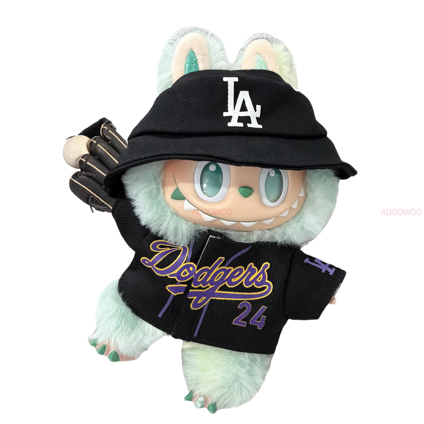 New Sakura Set for 17Cm Labubu Doll Clothing Toy Hat Shoes Pants Set Trendy LA Baseball Suit DIY Accessories Sitting Party Gifts