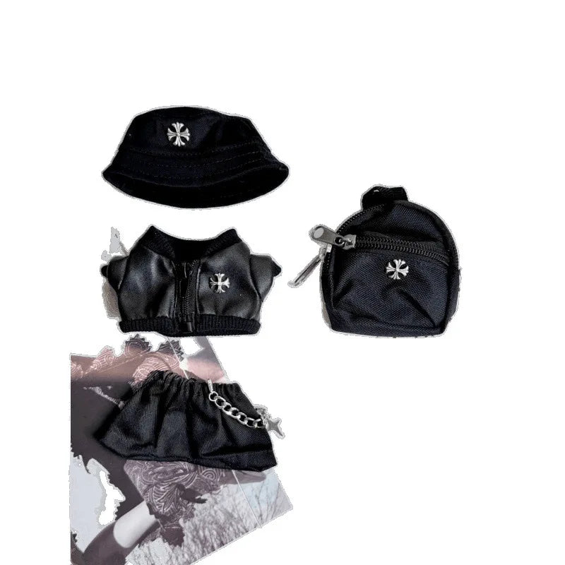 The First Second and Third Generation Labubu Cool Leather Jackets Shoes Backpacks Glasses and Super Cool Motorcycle Sets Gift