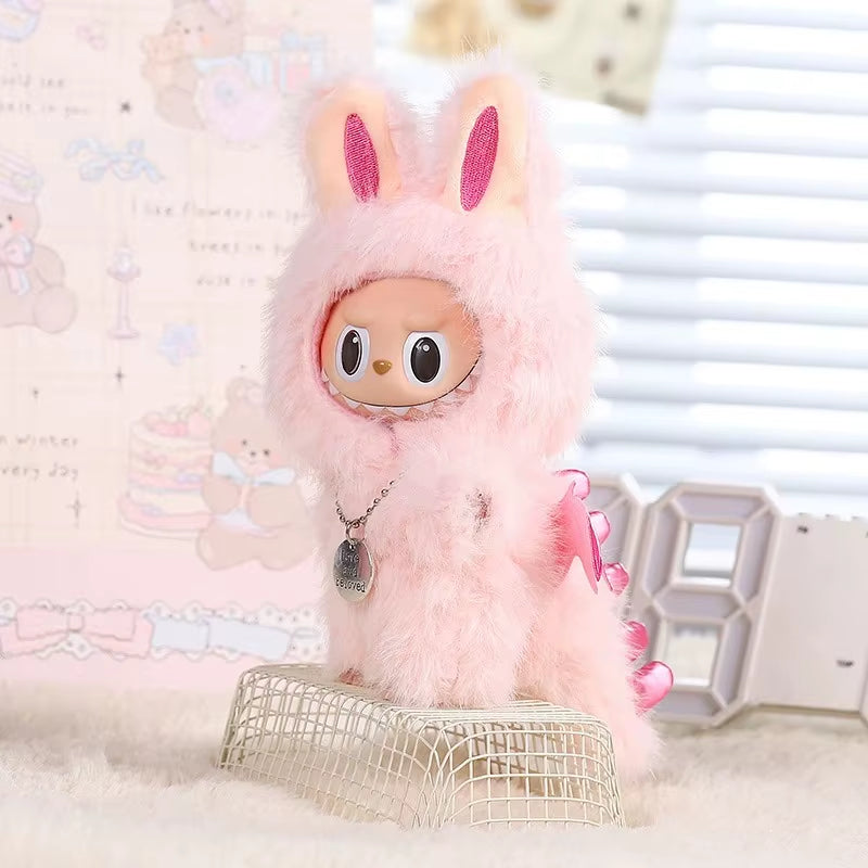 15 17Cm for Labubu Doll Dinosaur Wing Shark Cosplay Outfit Clothestotoro Plush Hood Ropa Clothing Cosplay Dollhouse Accessories