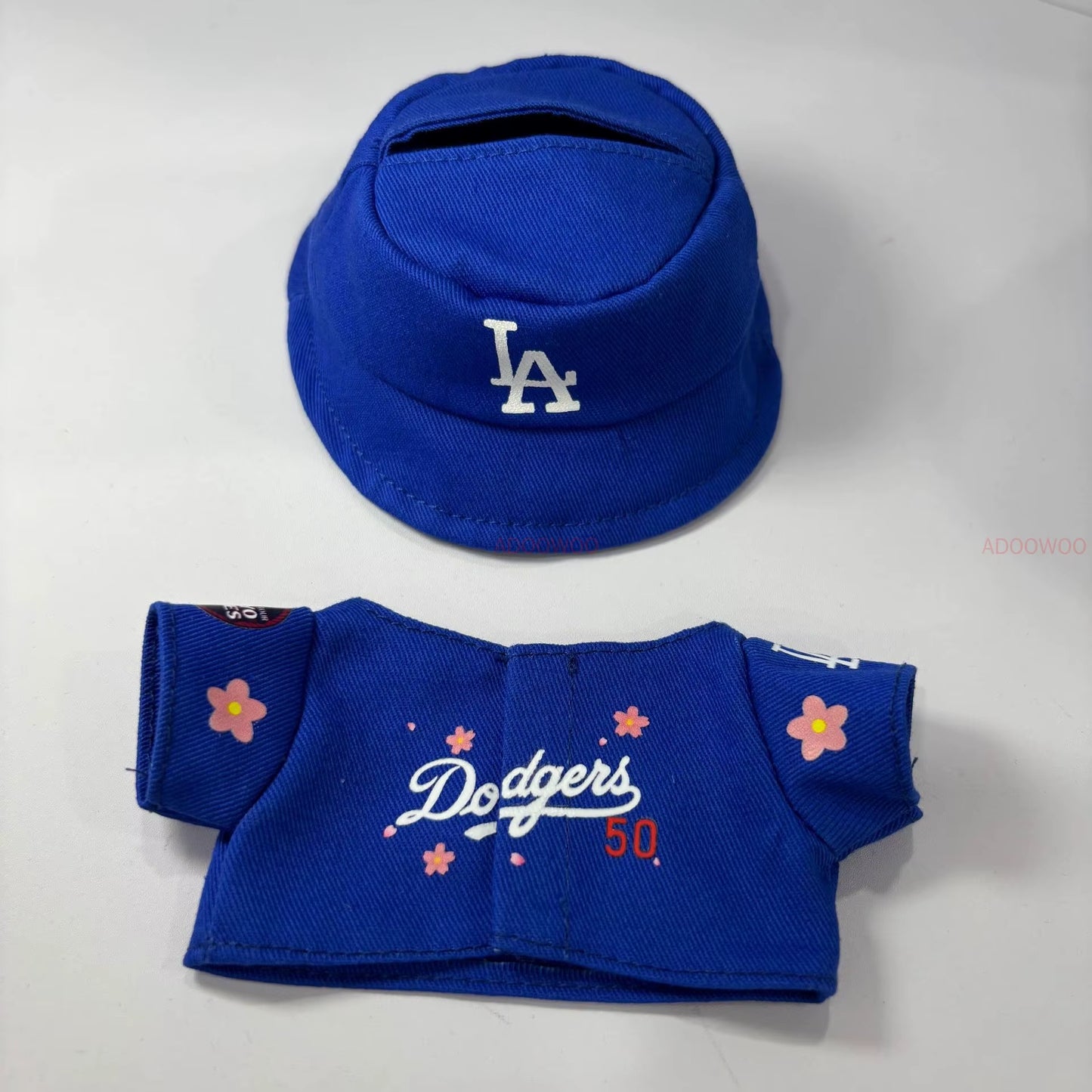 New Sakura Set for 17Cm Labubu Doll Clothing Toy Hat Shoes Pants Set Trendy LA Baseball Suit DIY Accessories Sitting Party Gifts