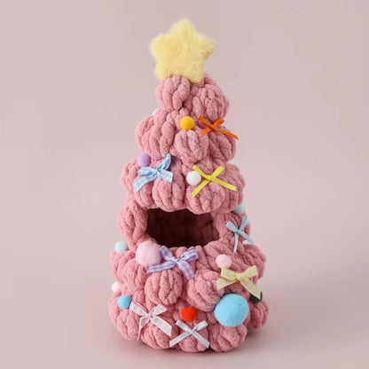 Handmade Crochet Christmas Tree Clothing for 1.0/3.0 Labubu Outfit Doll DIY Accessories Christmas Halloween Kids Gift