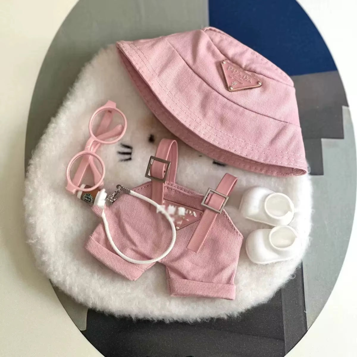 New Corduroy for Labubu Doll Clothing Set Hat 17Cm Clothes Shoes Doll DIY Accessories Training Sitting Party Games Toys Gifts