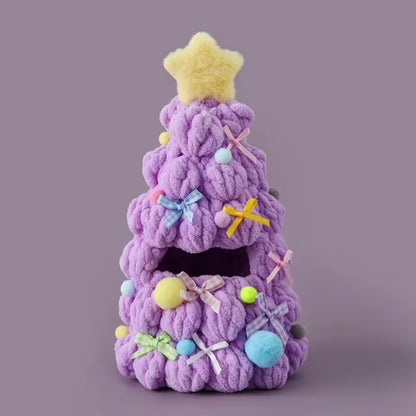 Handmade Crochet Christmas Tree Clothing for 1.0/3.0 Labubu Outfit Doll DIY Accessories Christmas Halloween Kids Gift